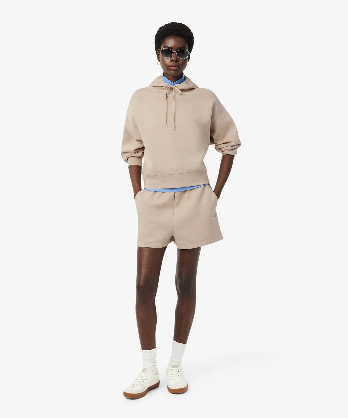 라코스테(LACOSTE) 여성 더블페이스 소프트 후드 스웻셔츠 SF0048-56G X6F
