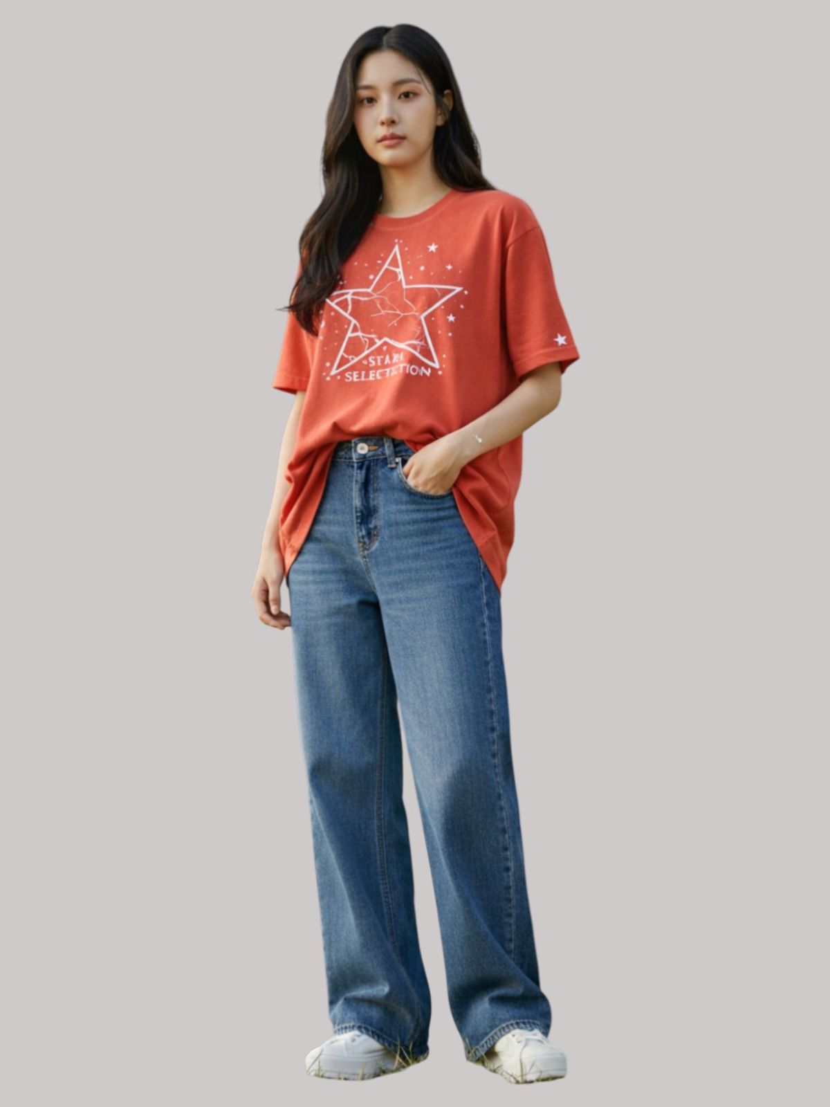 지블랙(ZBLACK) 스타셀렉션 빅로고  위드스타 CORAL RED