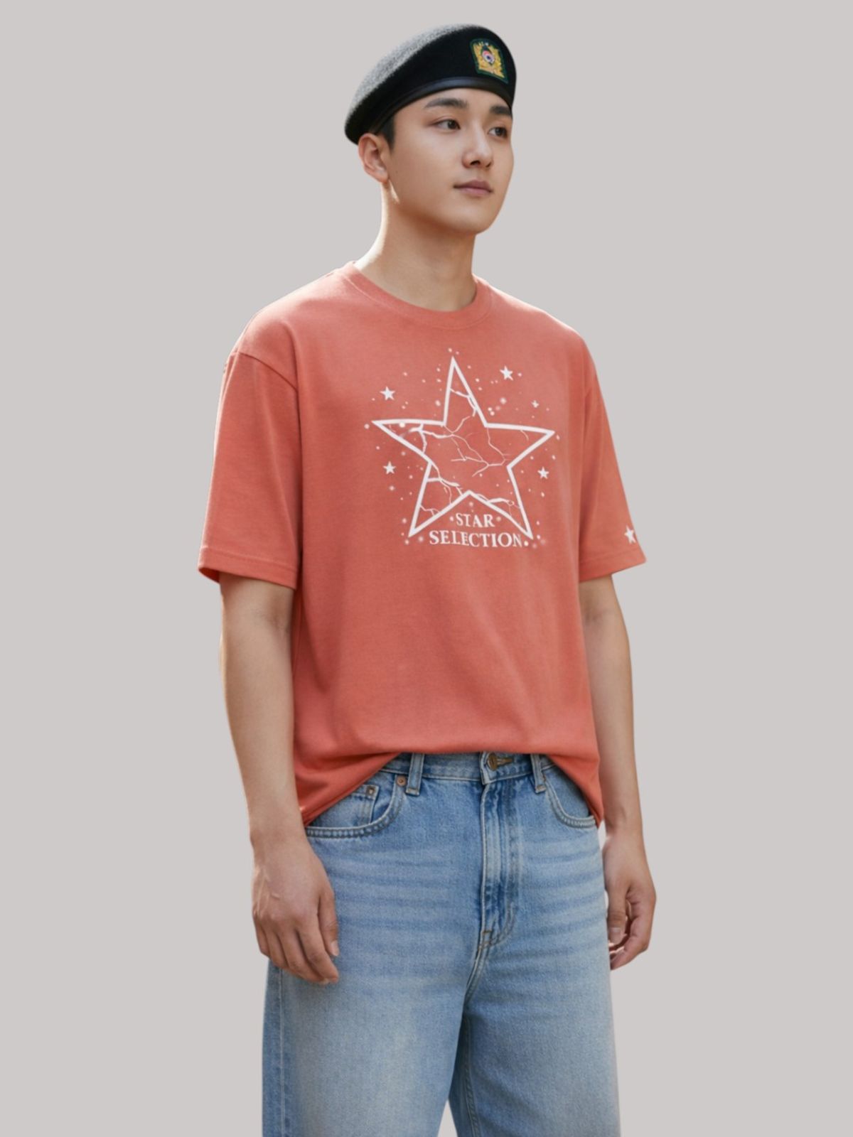 지블랙(ZBLACK) 스타셀렉션 빅로고  위드스타 CORAL RED