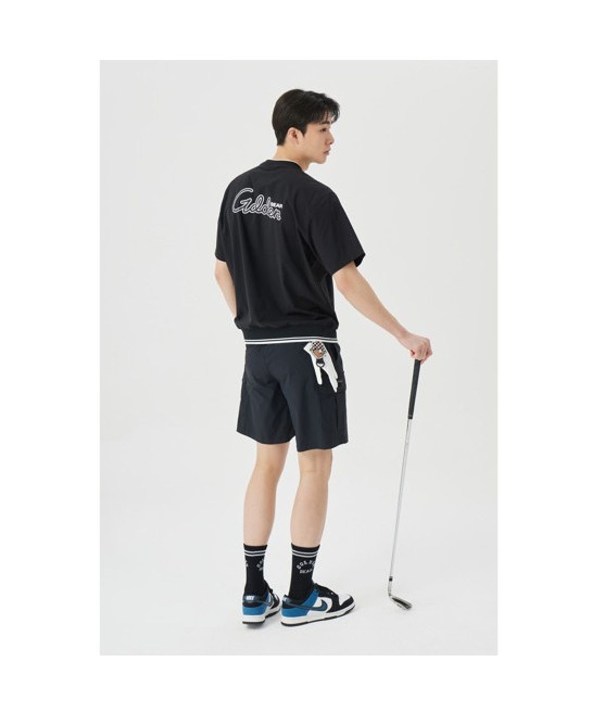 골든베어(GOLDEN BEAR) (M) Stretch Nylon Cargo Shorts G4PAM26221BKX