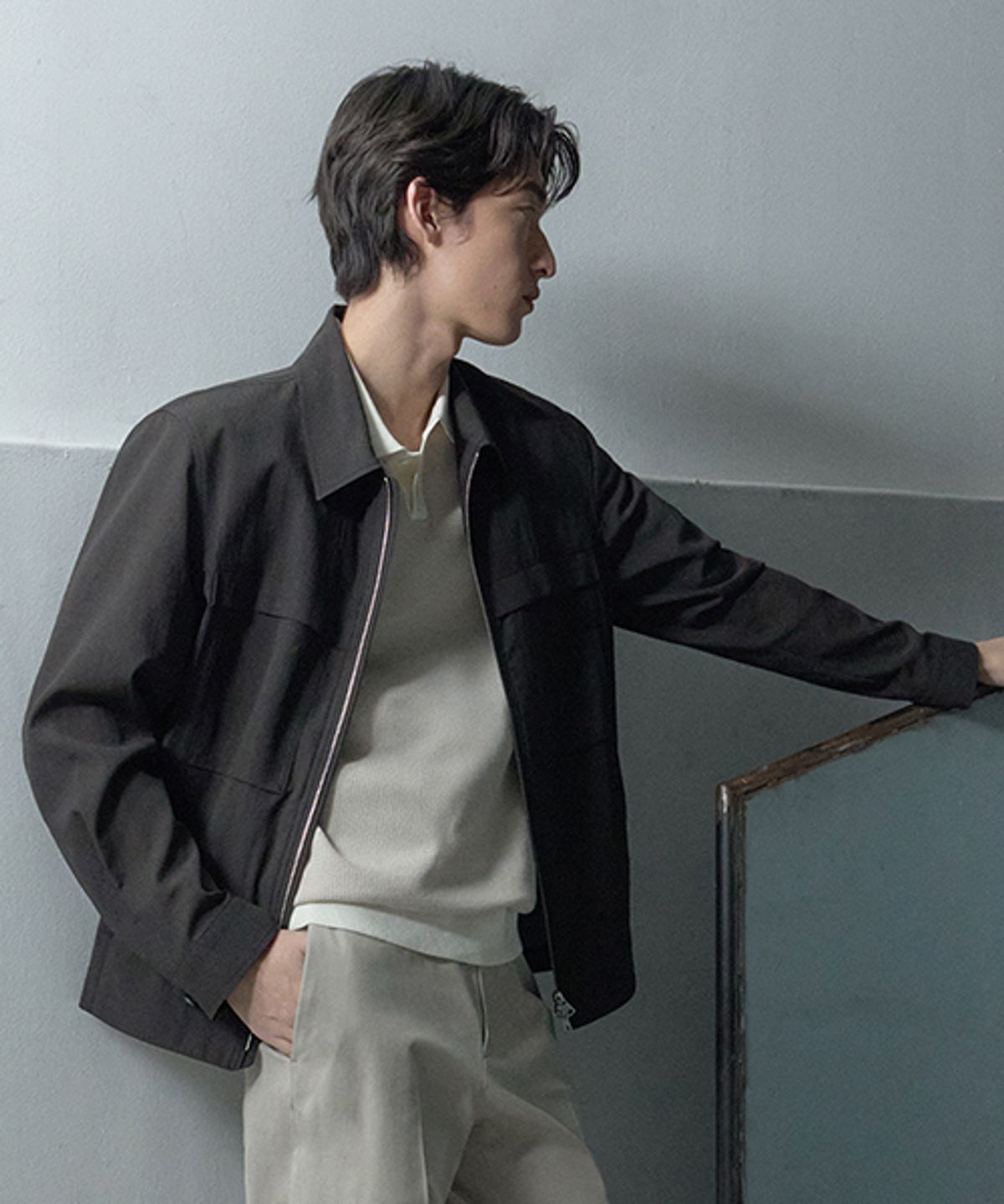 앤드지(AND Z) 남성 써커 트러커 점퍼_BZG2JJ1102
