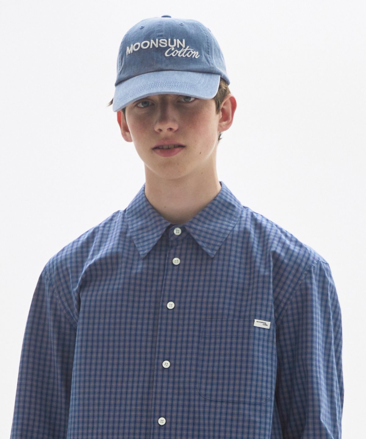 문선 아카이브(MOONSUN ARCHIVE) M.C Logo Vintage Washed Cap / BLUE