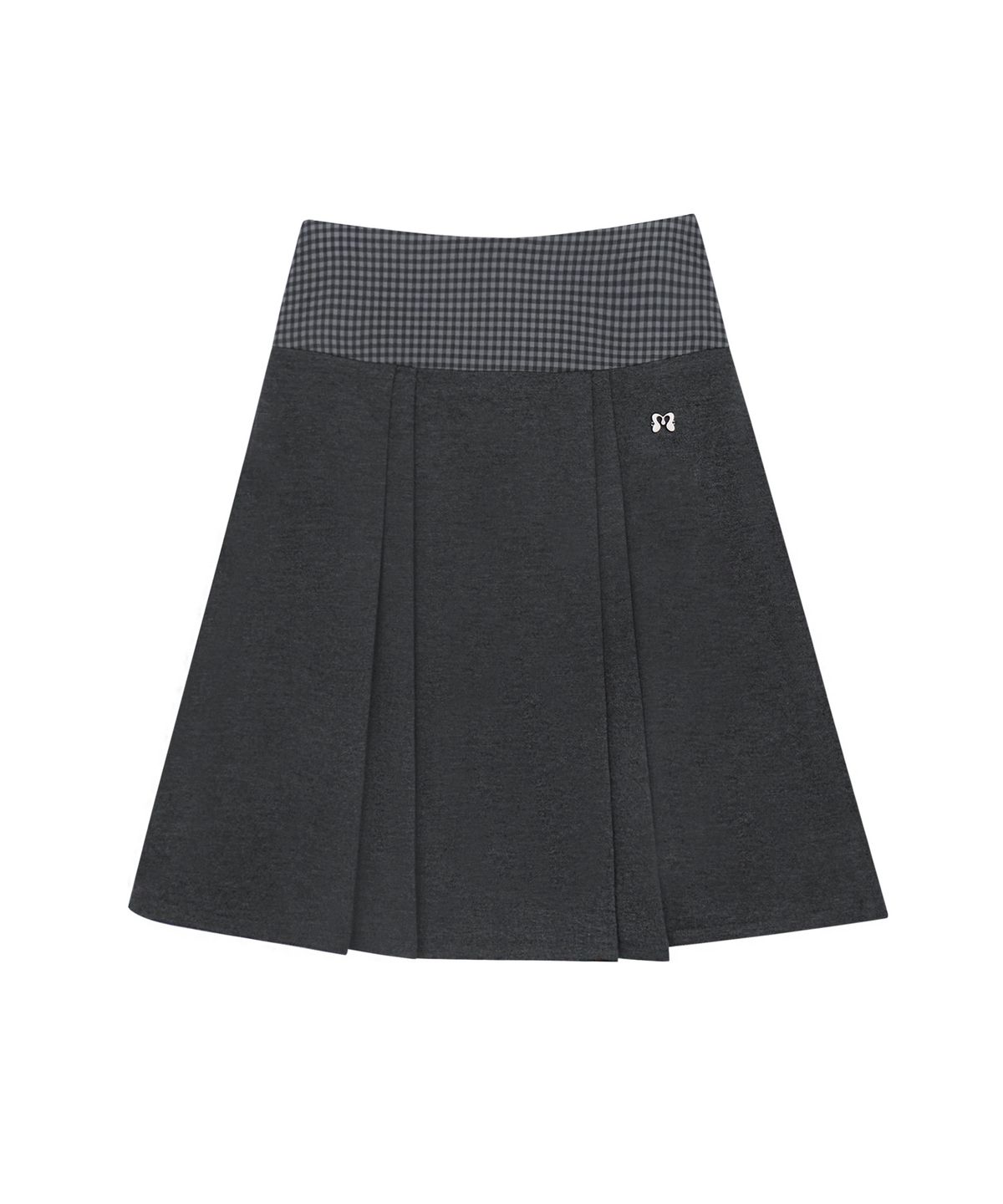 미레코(MIRECO) MINI CHECK SWEAT SK CHARCOAL