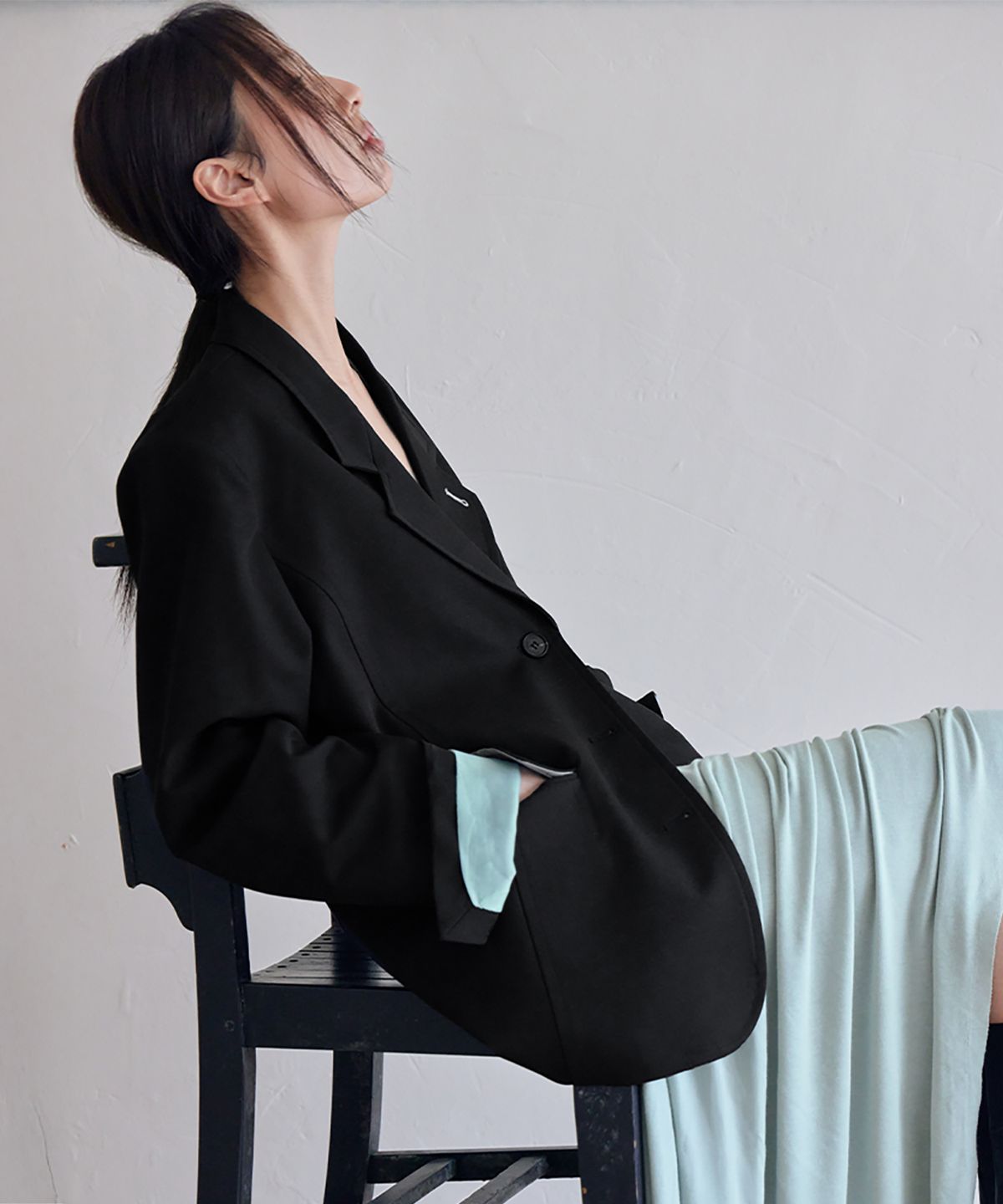 런던다다(LONDONDADA) Buttonhole Tailored Jacket, BLACK