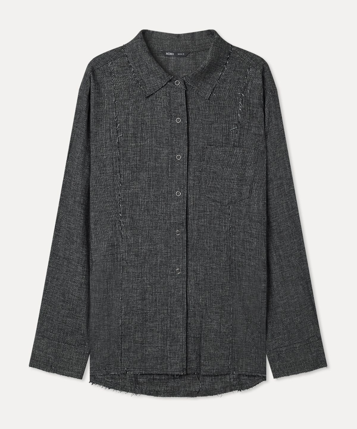 미쏘(MIXXO) 절개 디테일 슬림핏 셔츠_MIWYWG319C