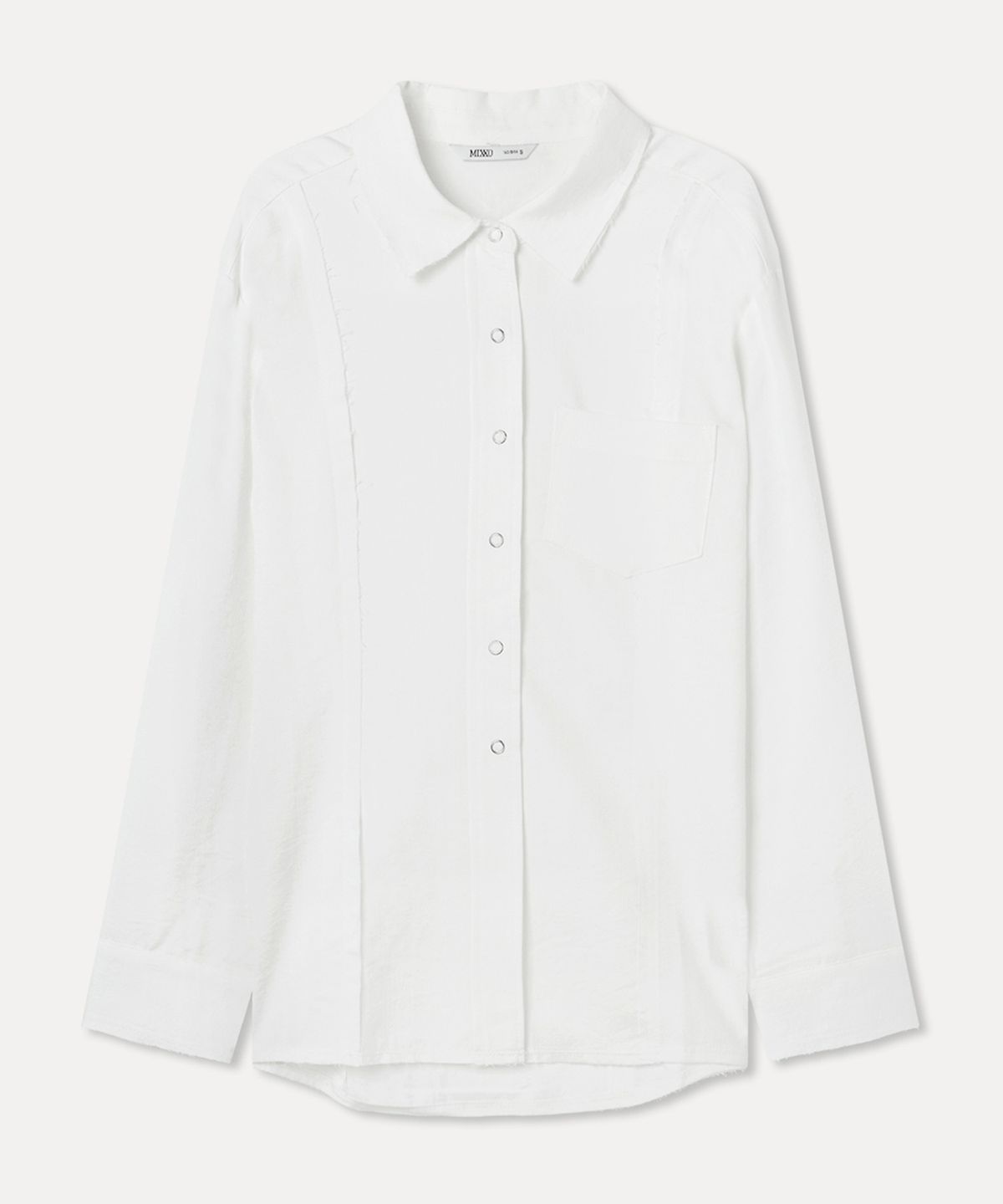 미쏘(MIXXO) 절개 디테일 슬림핏 셔츠_MIWYWG319C