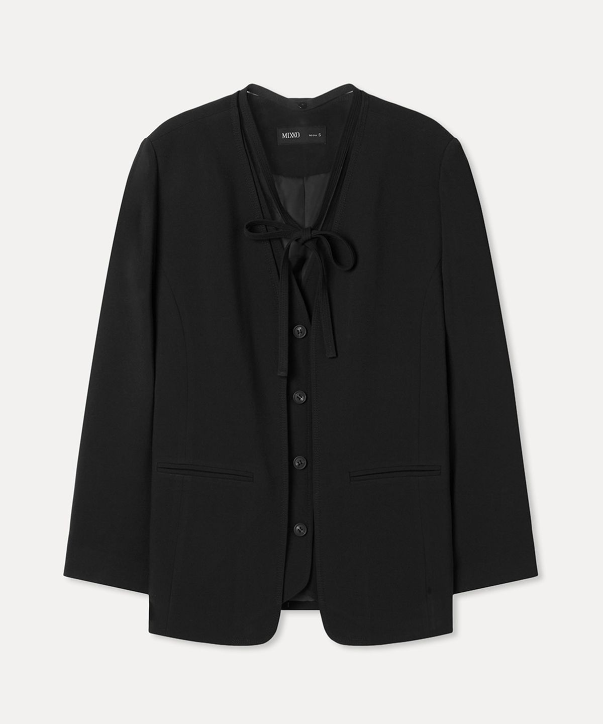 미쏘(MIXXO) V넥 변형 자켓_MIWJKG90QC