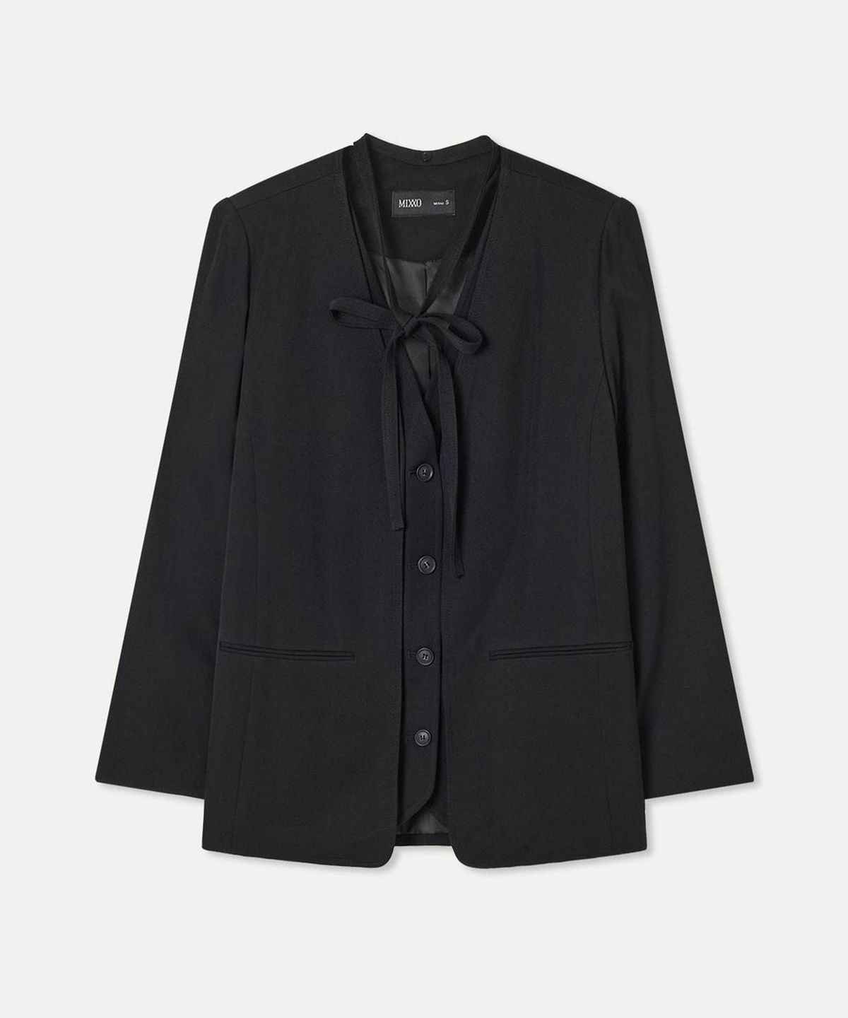 미쏘(MIXXO) V넥 변형 자켓_MIWJKG90QC