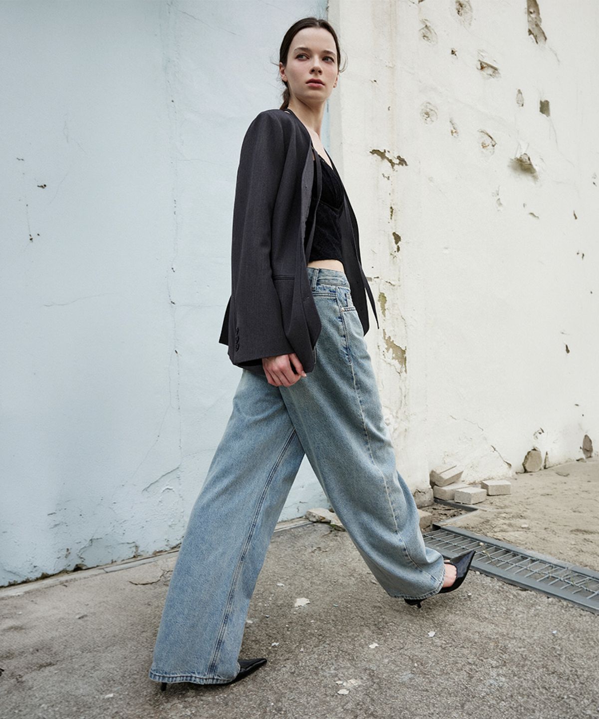 미쏘(MIXXO) V넥 변형 자켓_MIWJKG90QC