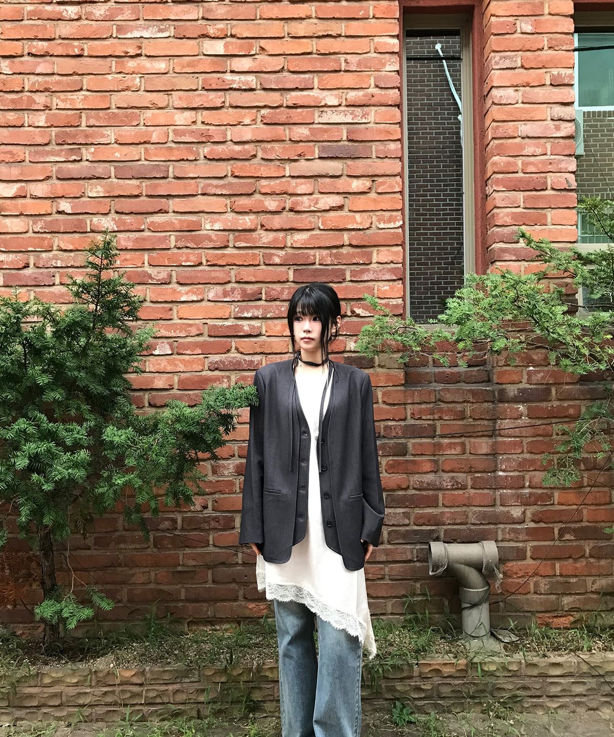 미쏘(MIXXO) V넥 변형 자켓_MIWJKG90QC