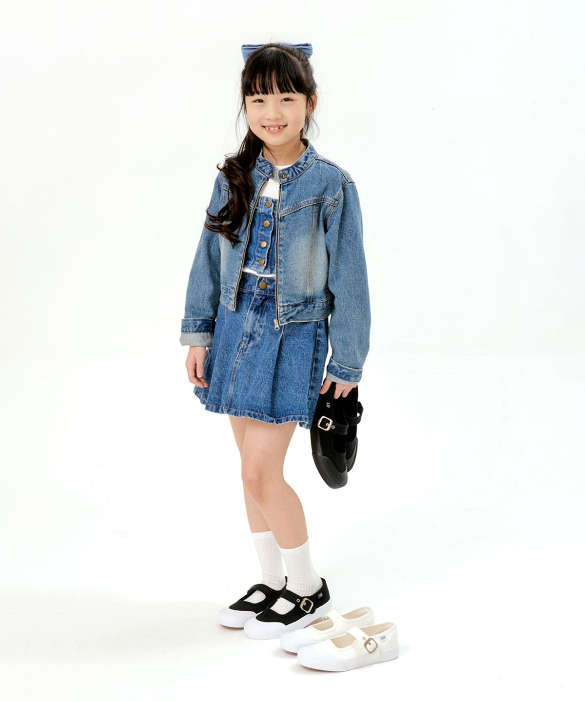 갭 키즈(GAP KIDS) 웰리 키즈 메리제인  블랙&화이트