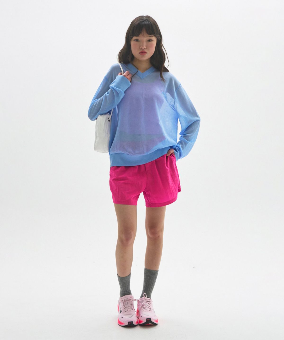 문선 아카이브(MOONSUN ARCHIVE) M.C UNISEX, Running Klub Nylon Shorts / PINK