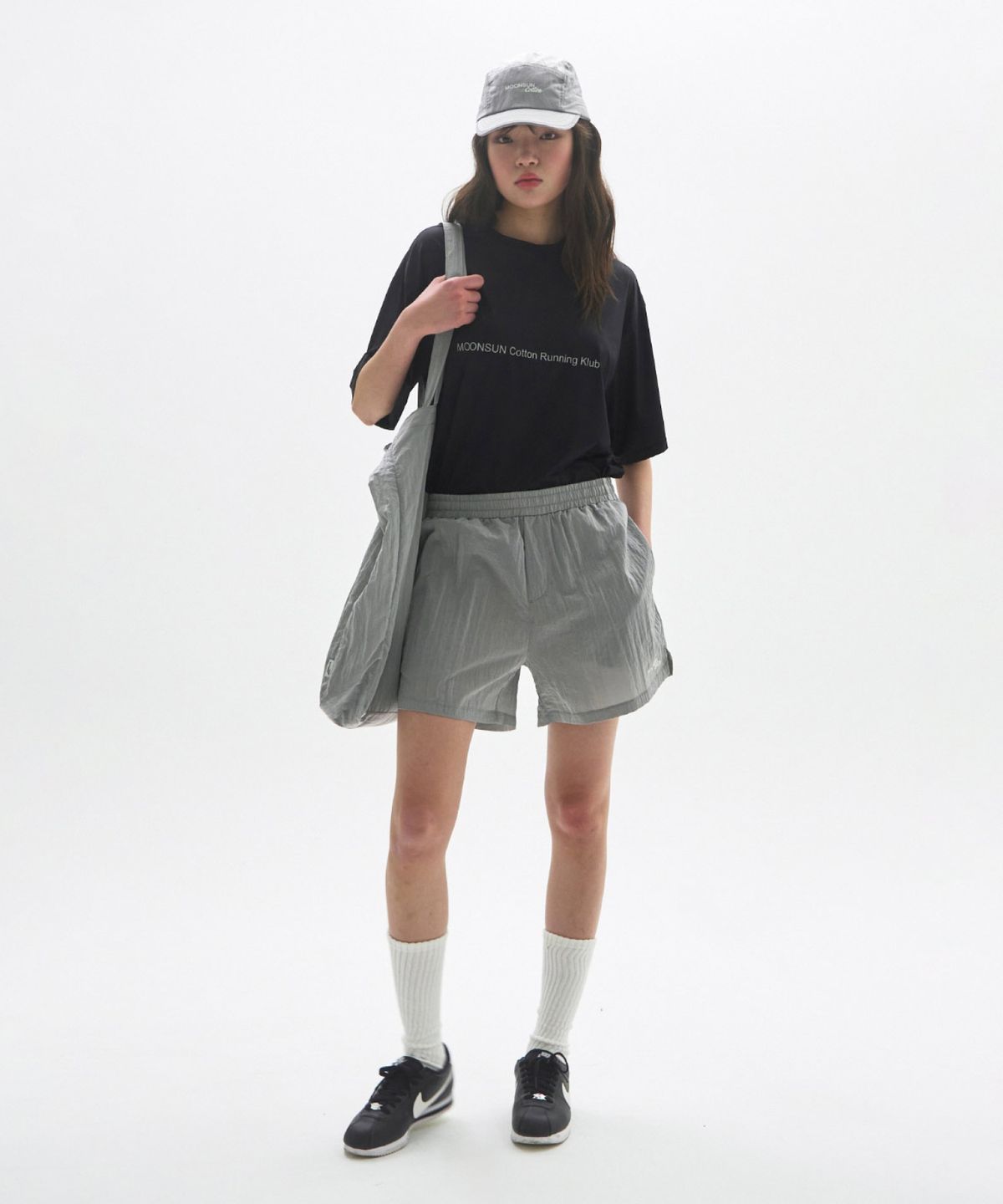 문선 아카이브(MOONSUN ARCHIVE) M.C UNISEX, Running Klub Nylon Shorts / GRAY
