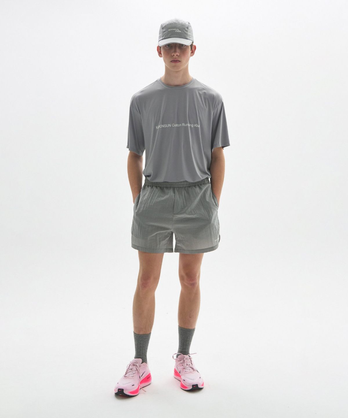 문선 아카이브(MOONSUN ARCHIVE) M.C UNISEX, Running Klub Nylon Shorts / GRAY