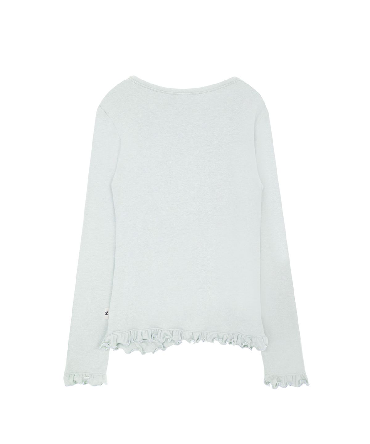 미레코(MIRECO) ASYMMETRIC SHIRRING LACE CARDIGAN MINT
