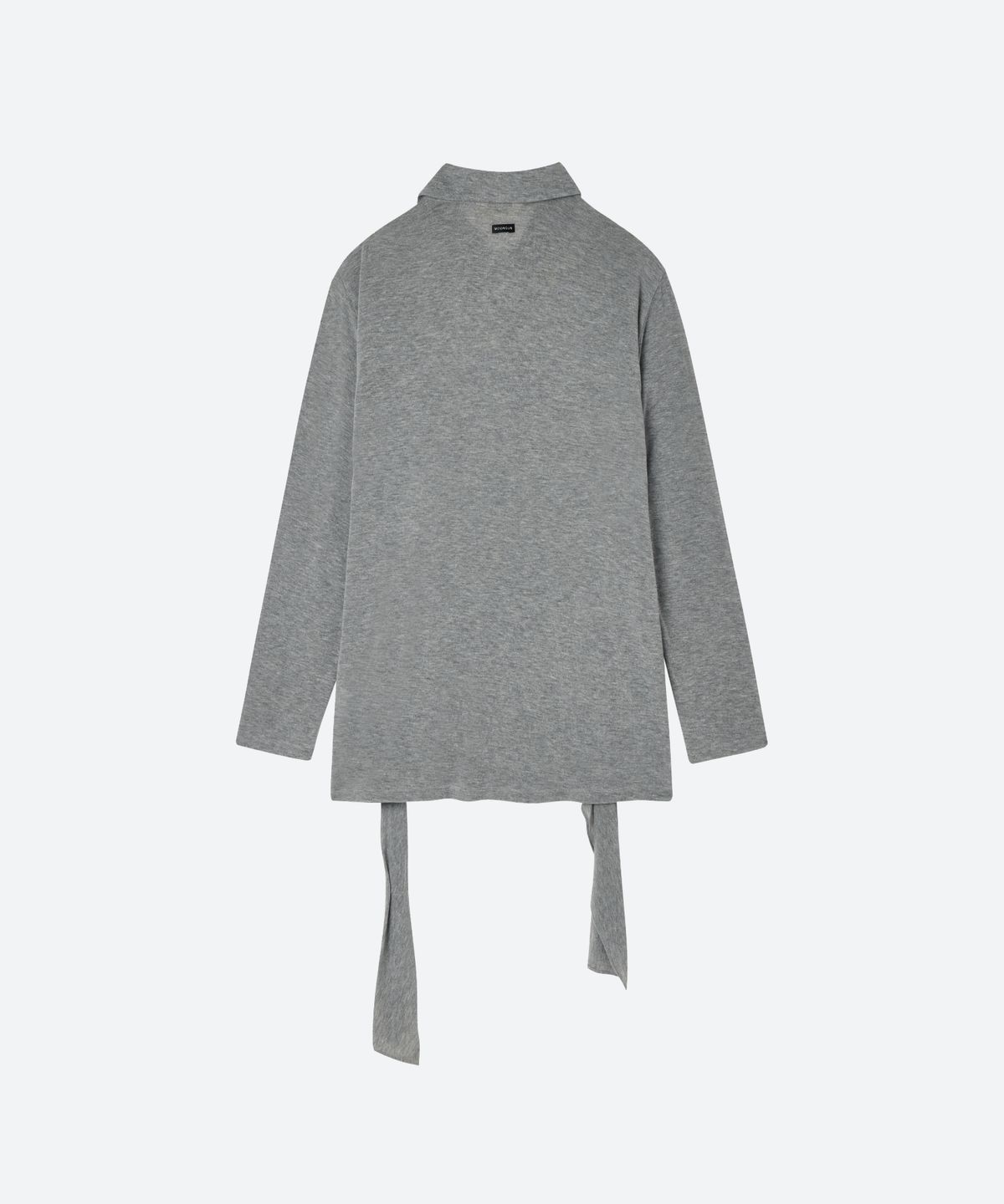 문선 아카이브(MOONSUN ARCHIVE) Tie-Up Jersey Polo Shirt / MELANGE GRAY