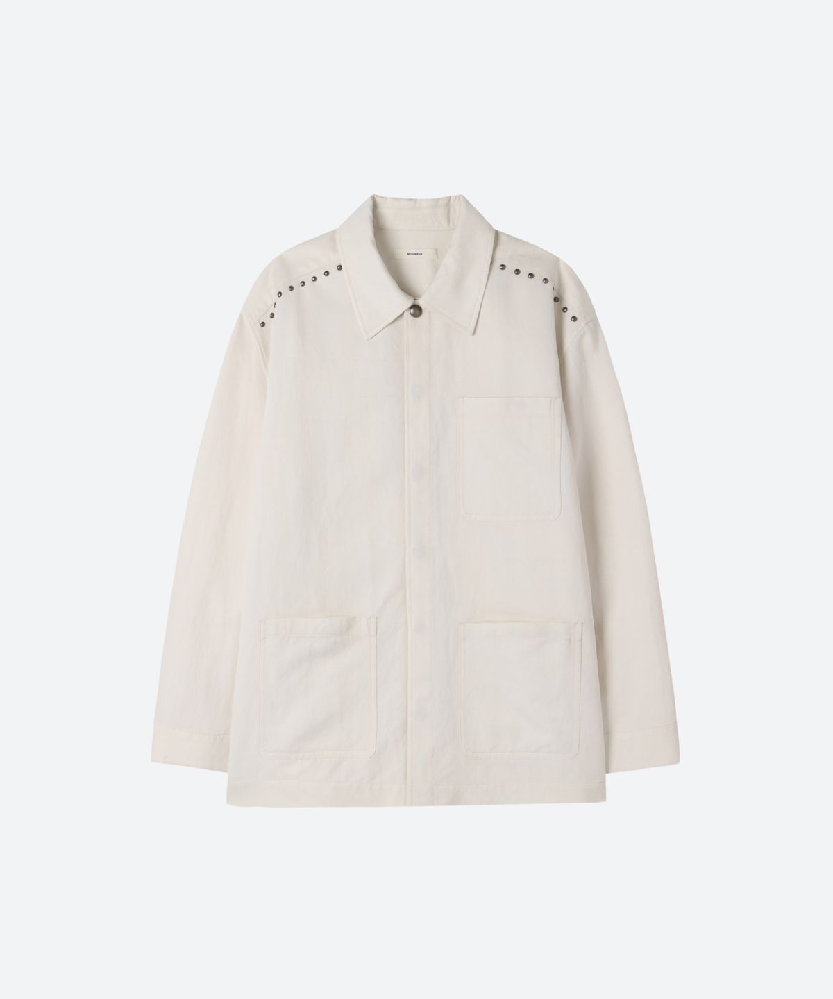 문선(MOONSUN) UNISEX, Stud Detail Classic Shirt Jacket / IVORY