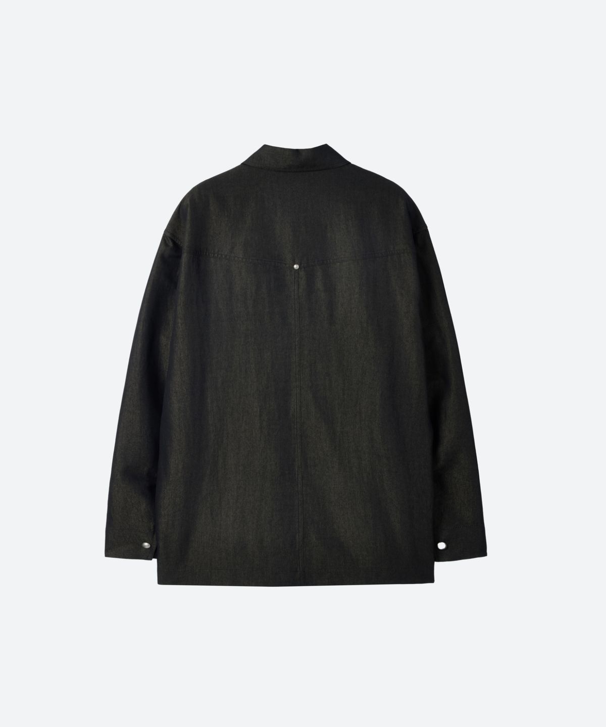 문선(MOONSUN) UNISEX, Stud Detail Classic Shirt Jacket / DARK BROWN