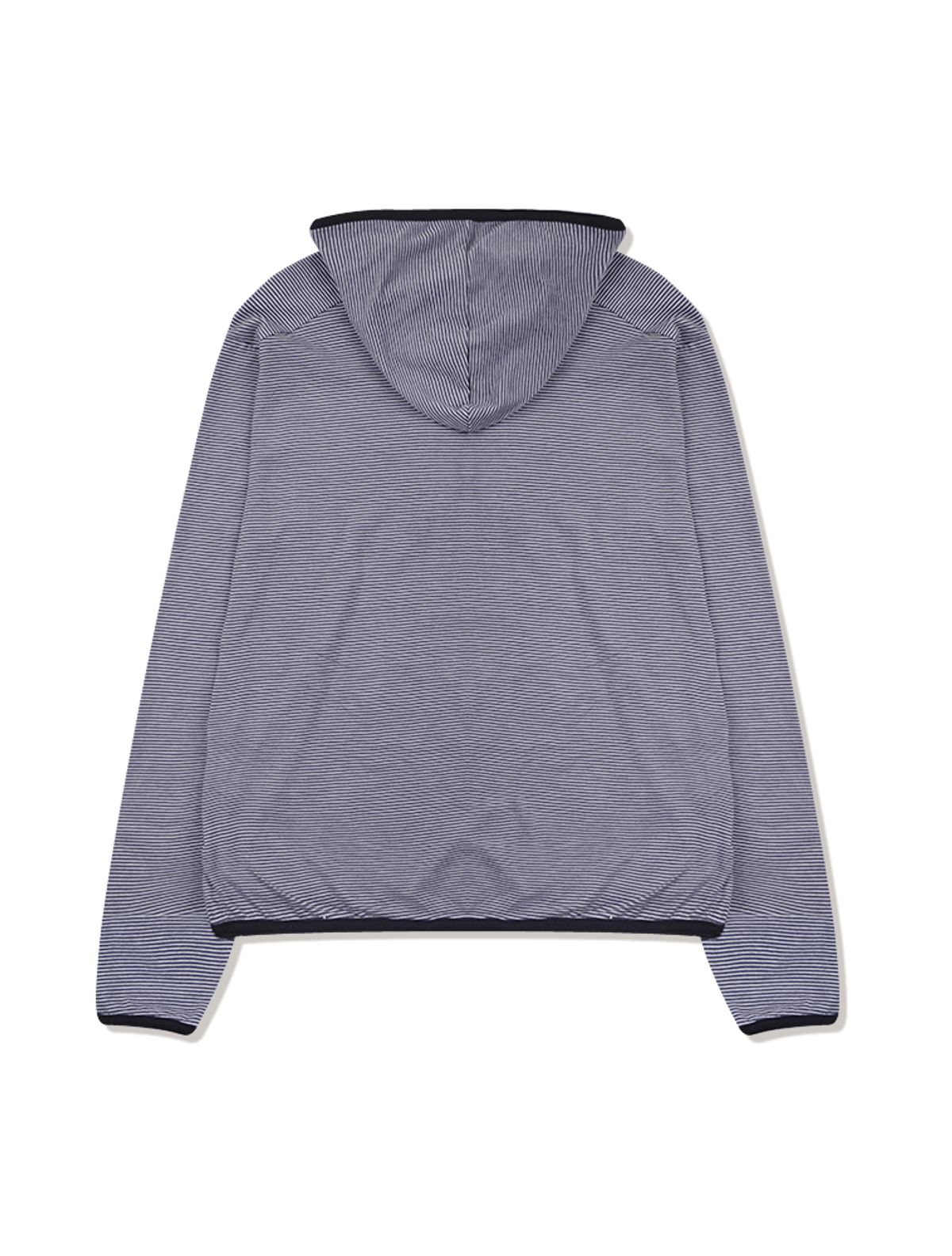라 메종 스튜디오(LA MAISON STUDIO) MARK STRIPE HENLEY NECK LONG SLEEVE HOODIE NAVY(FCG1TS687M)