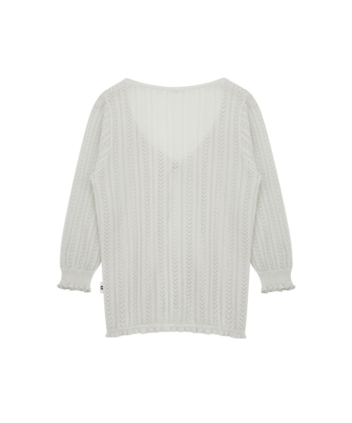 미레코(MIRECO) 3/4 LACE KNIT CARDIGAN MISTY MINT