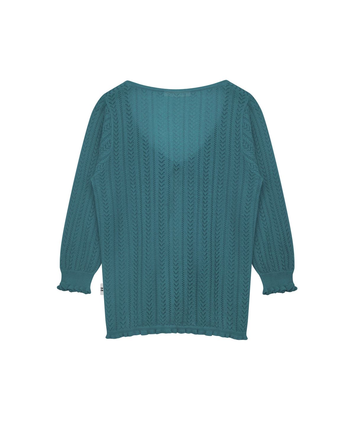 미레코(MIRECO) 3/4 LACE KNIT CARDIGAN TURQUOISE