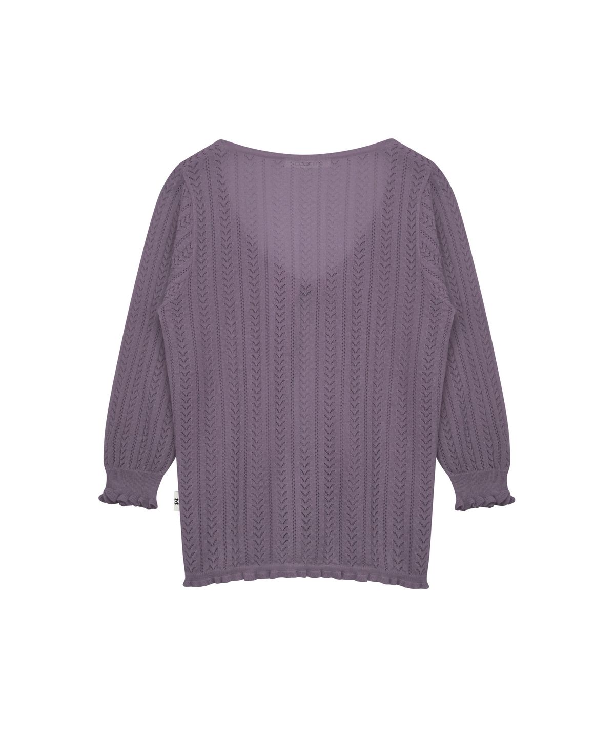 미레코(MIRECO) 3/4 LACE KNIT CARDIGAN GRAPE