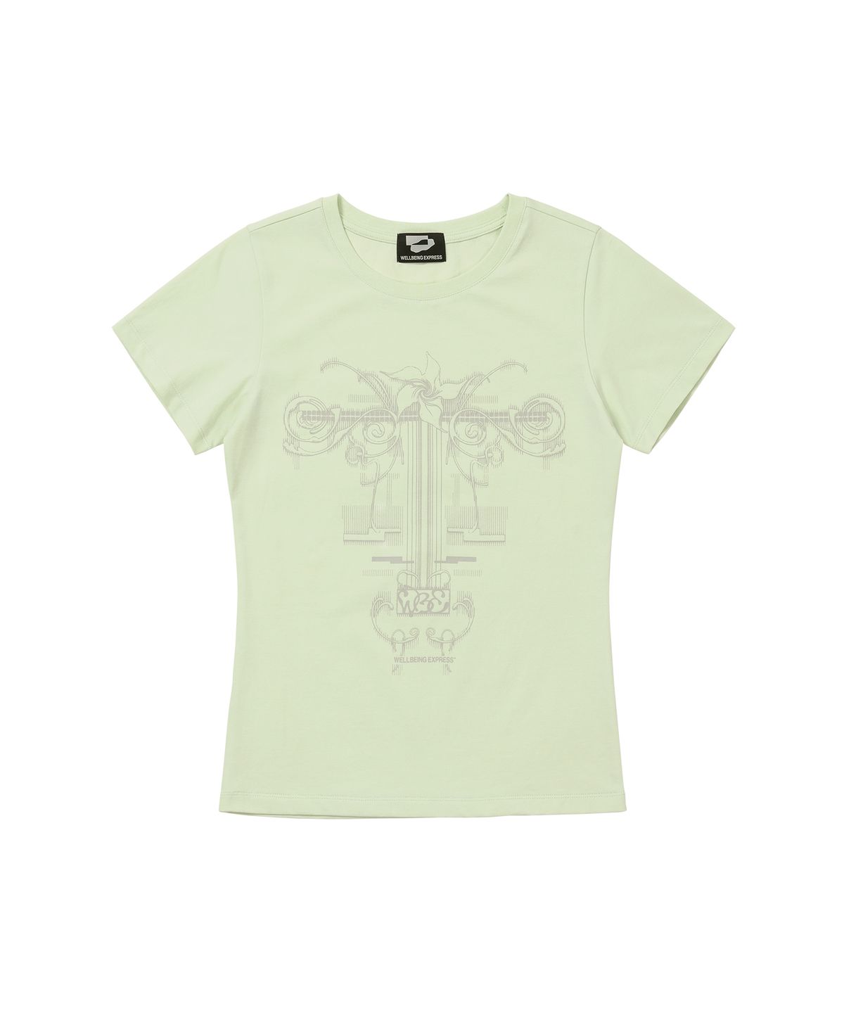 웰빙익스프레스(WELLBEING EXPRESS) Flower Tattoo Tee Mint