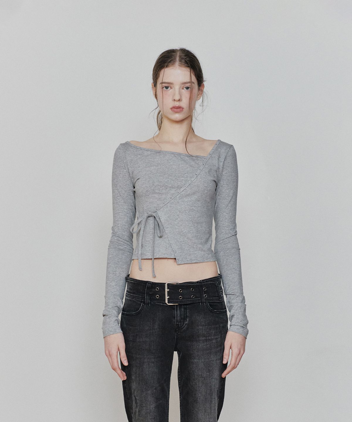 페인오어플레져(PAINORPLEASURE) SOFT ARMOR LONG SLEEVE melange grey
