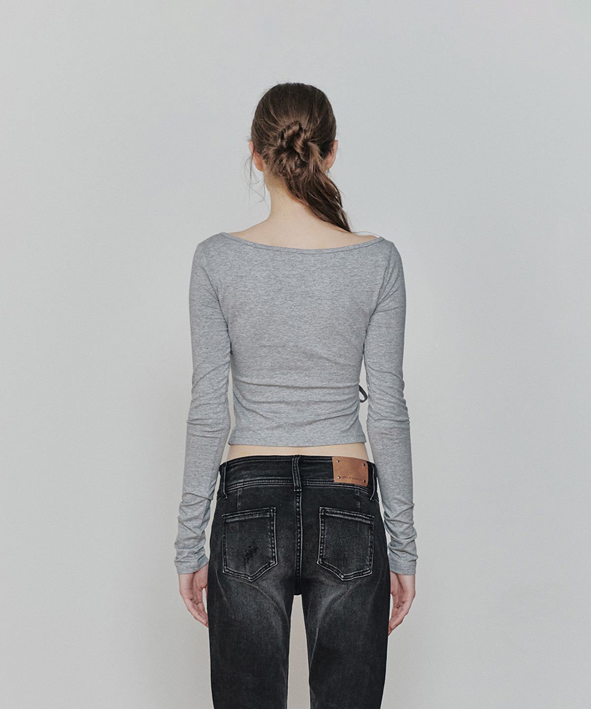 페인오어플레져(PAINORPLEASURE) SOFT ARMOR LONG SLEEVE melange grey