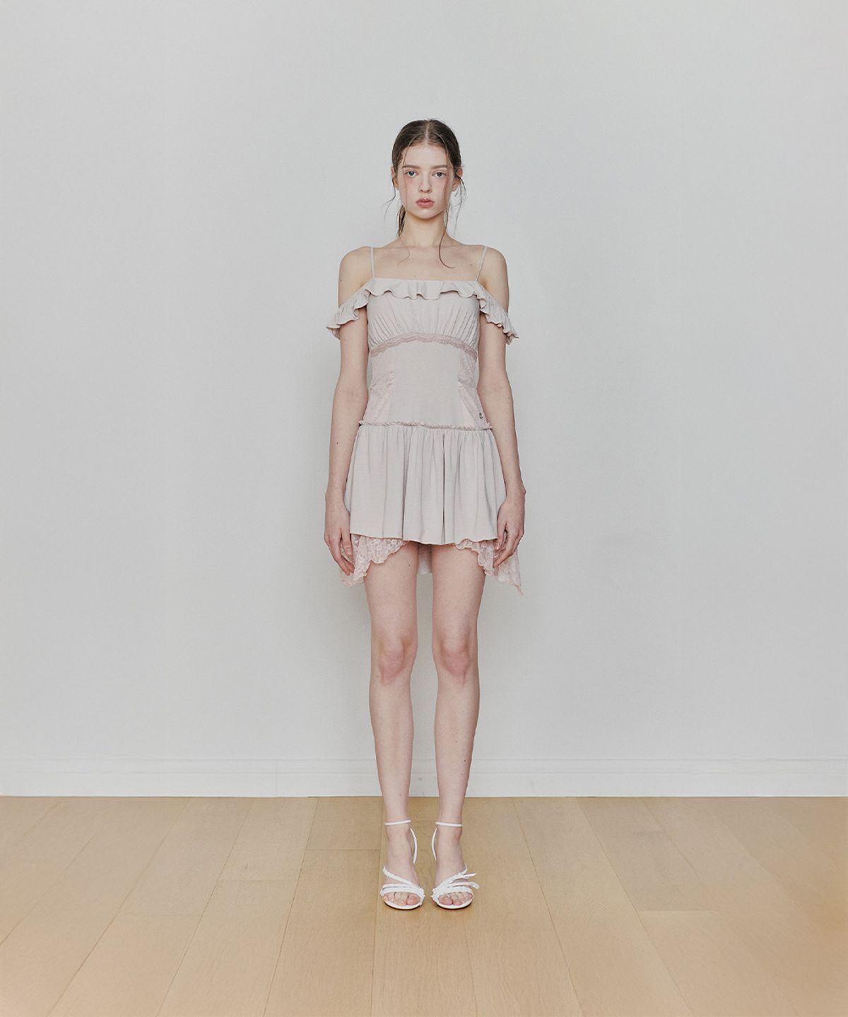 페인오어플레져(PAINORPLEASURE) PETAL RUFFLE DRESS pink