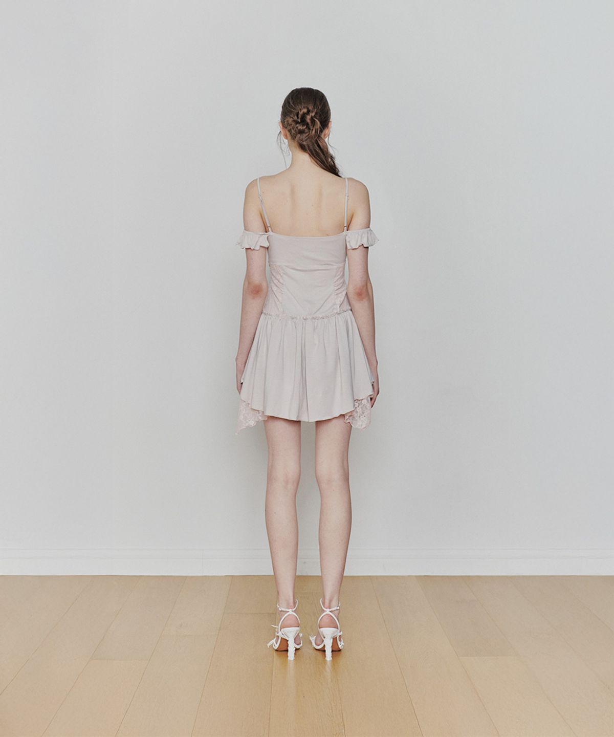 페인오어플레져(PAINORPLEASURE) PETAL RUFFLE DRESS pink