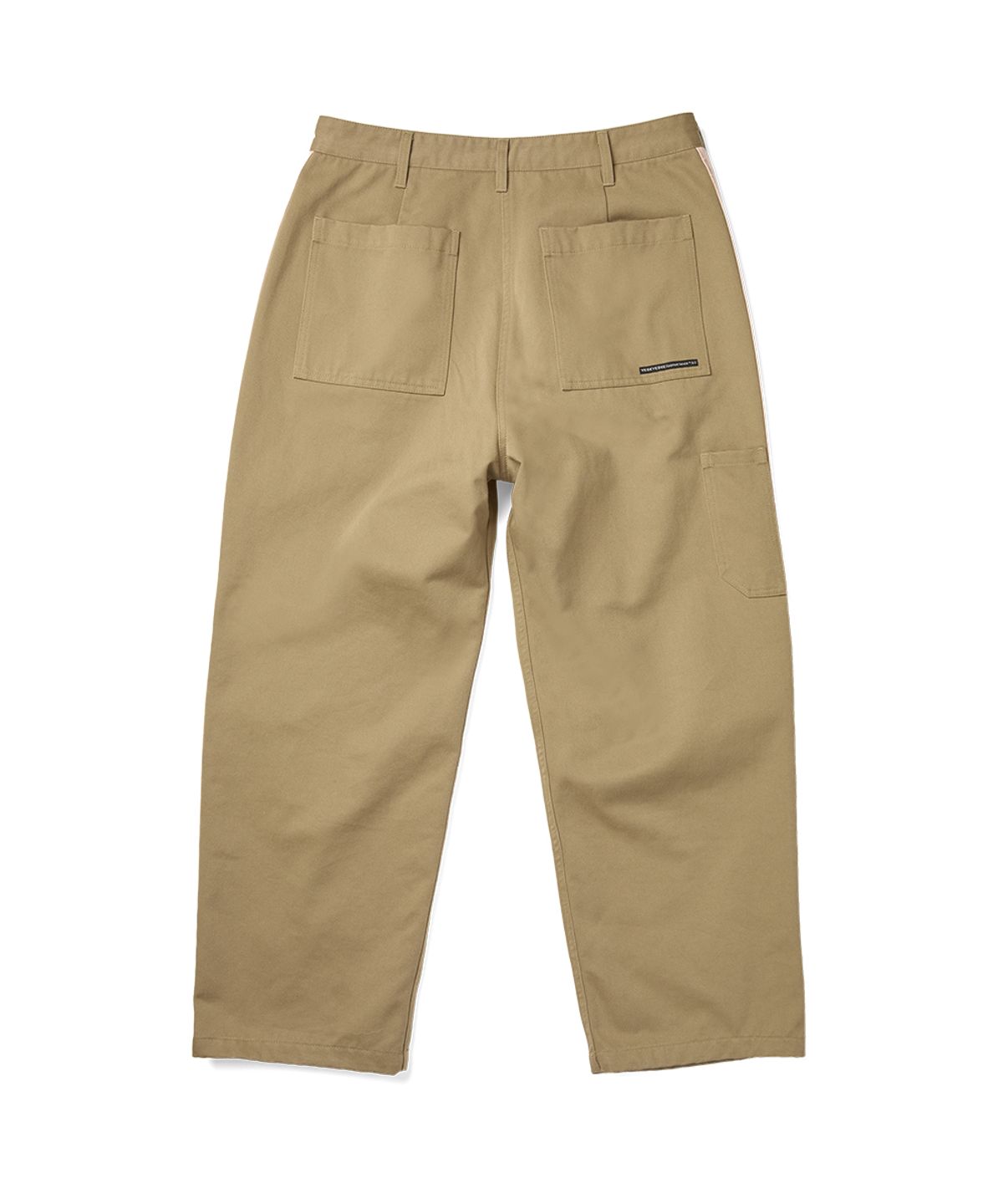 예스아이씨(YESEYESEE) Side Stripe Work Pants Beige