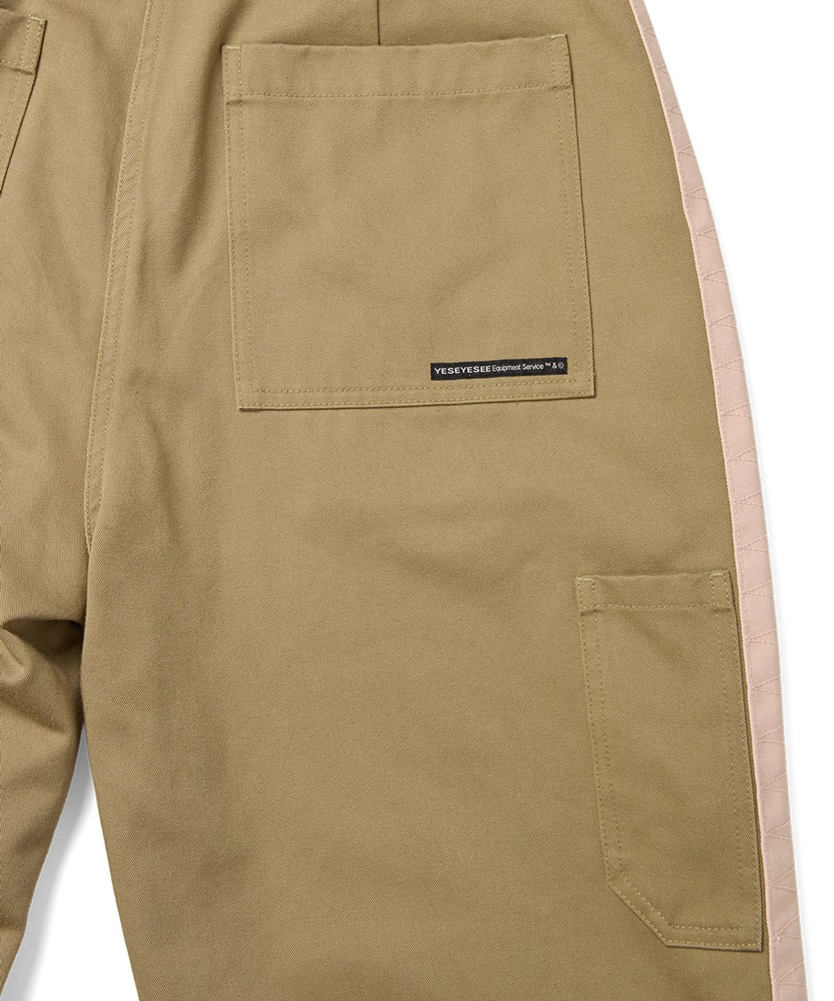 예스아이씨(YESEYESEE) Side Stripe Work Pants Beige