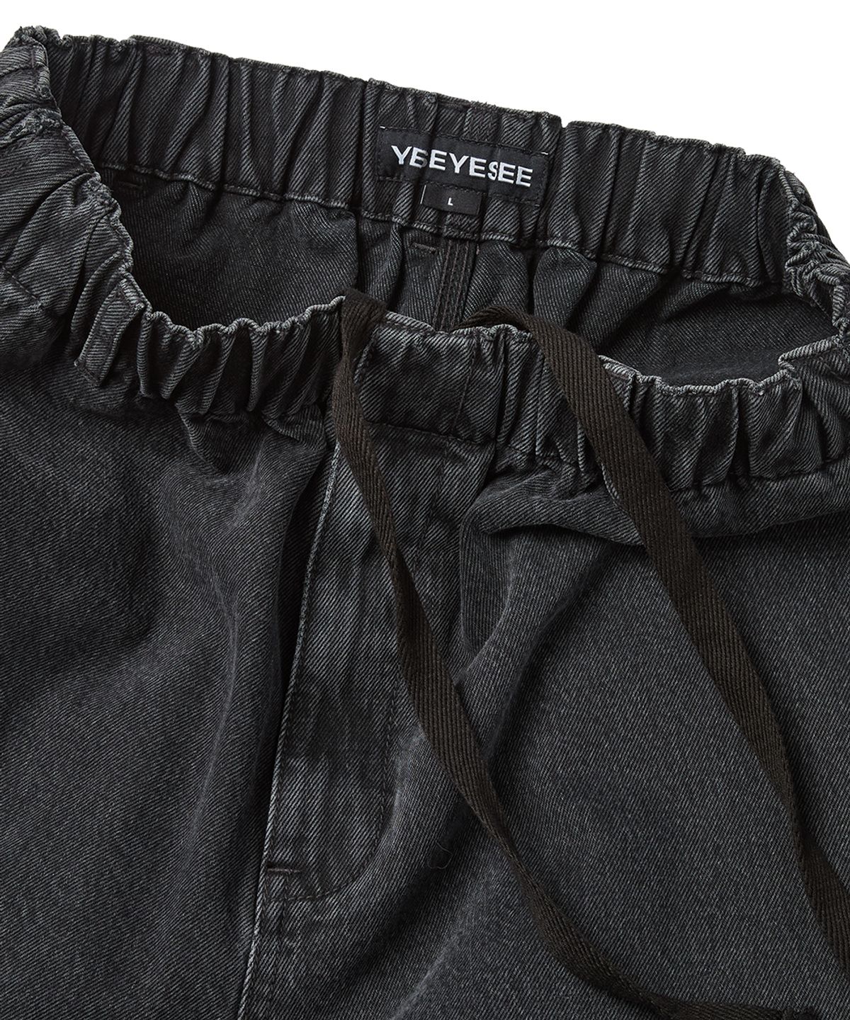 예스아이씨(YESEYESEE) Comfy Denim Carpenter Pants Black