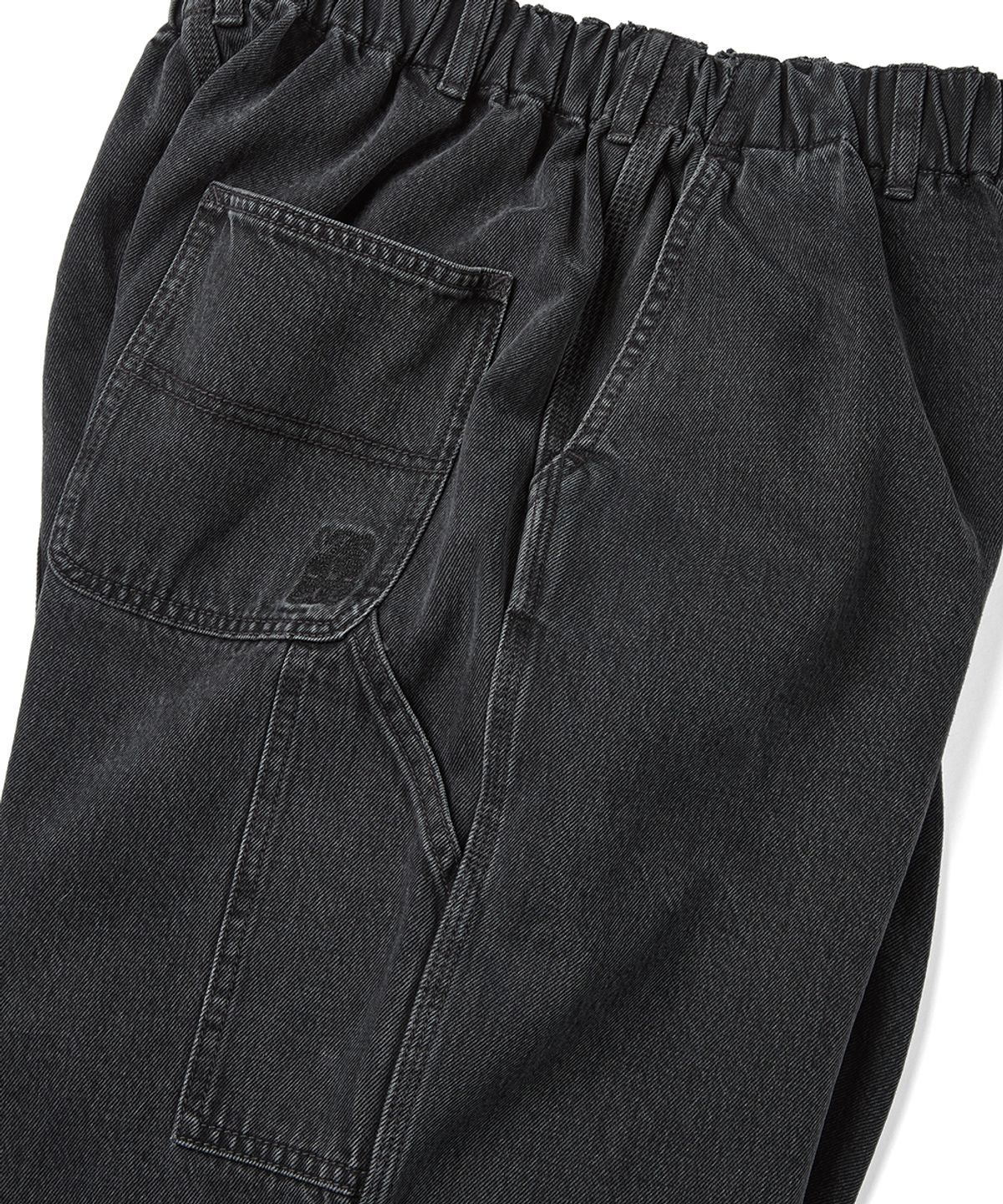 예스아이씨(YESEYESEE) Comfy Denim Carpenter Pants Black
