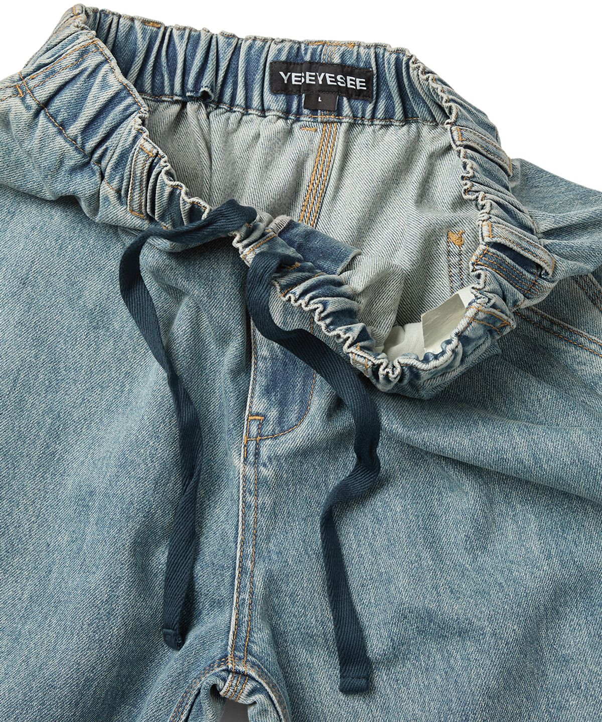 예스아이씨(YESEYESEE) Comfy Denim Carpenter Pants Light Indigo