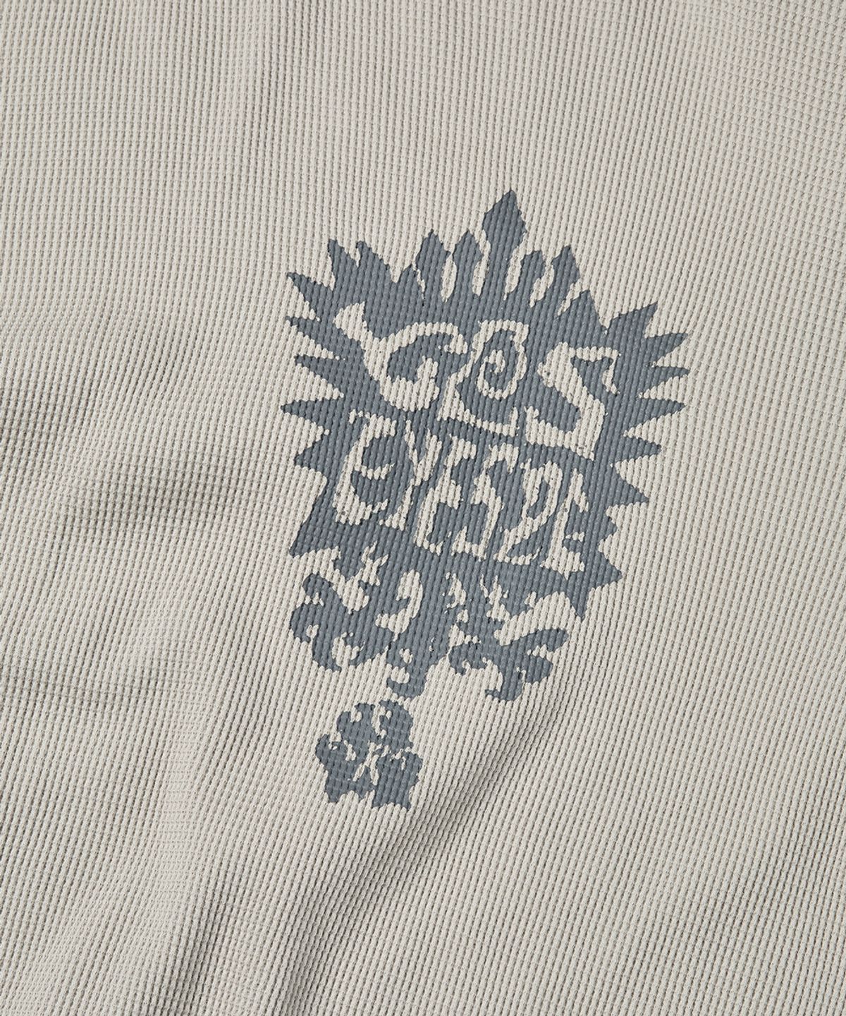 예스아이씨(YESEYESEE) Y.E.S Stamp Waffle L/S Ecru