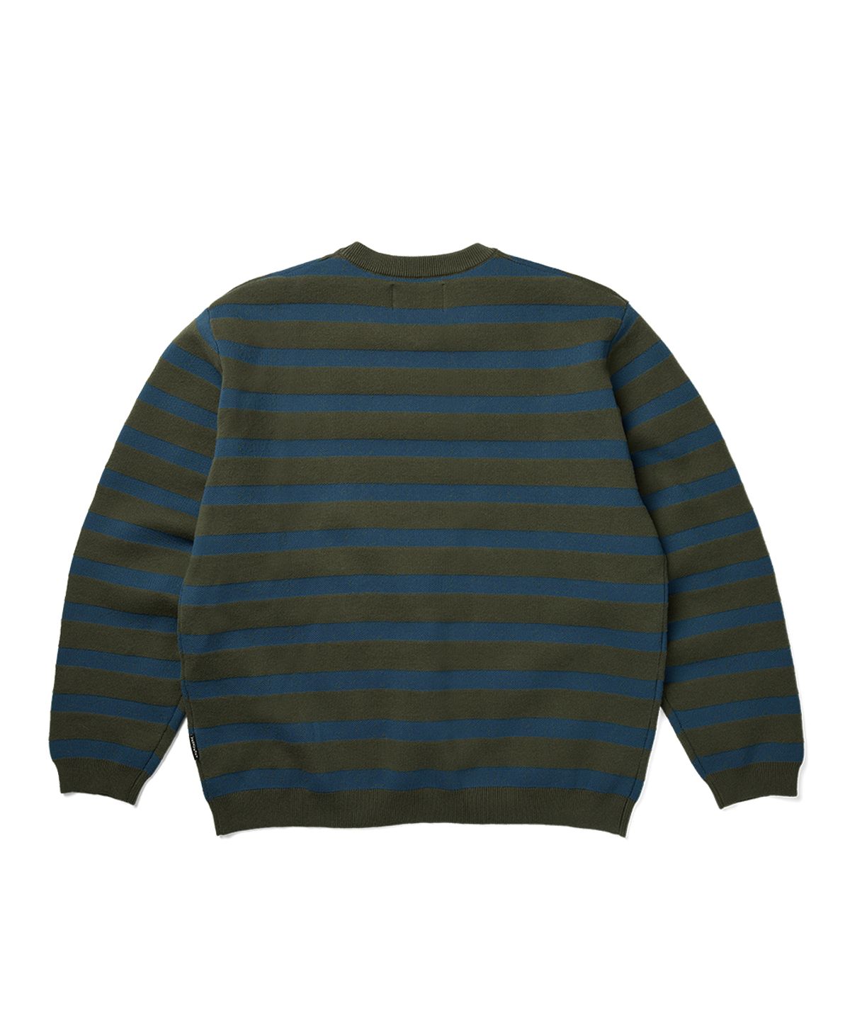 예스아이씨(YESEYESEE) Speckled Stripe Knit Pullover Deep Green
