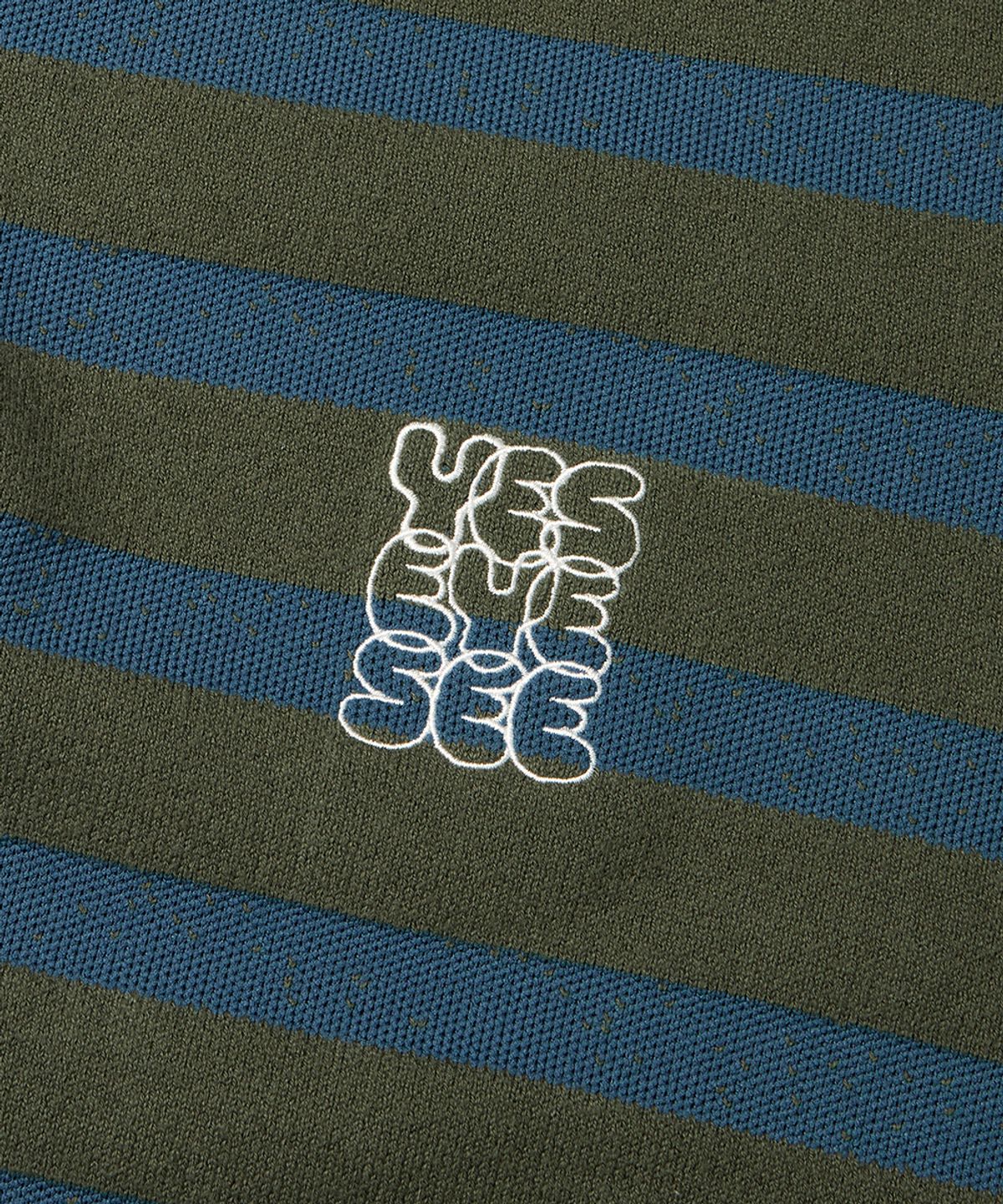 예스아이씨(YESEYESEE) Speckled Stripe Knit Pullover Deep Green