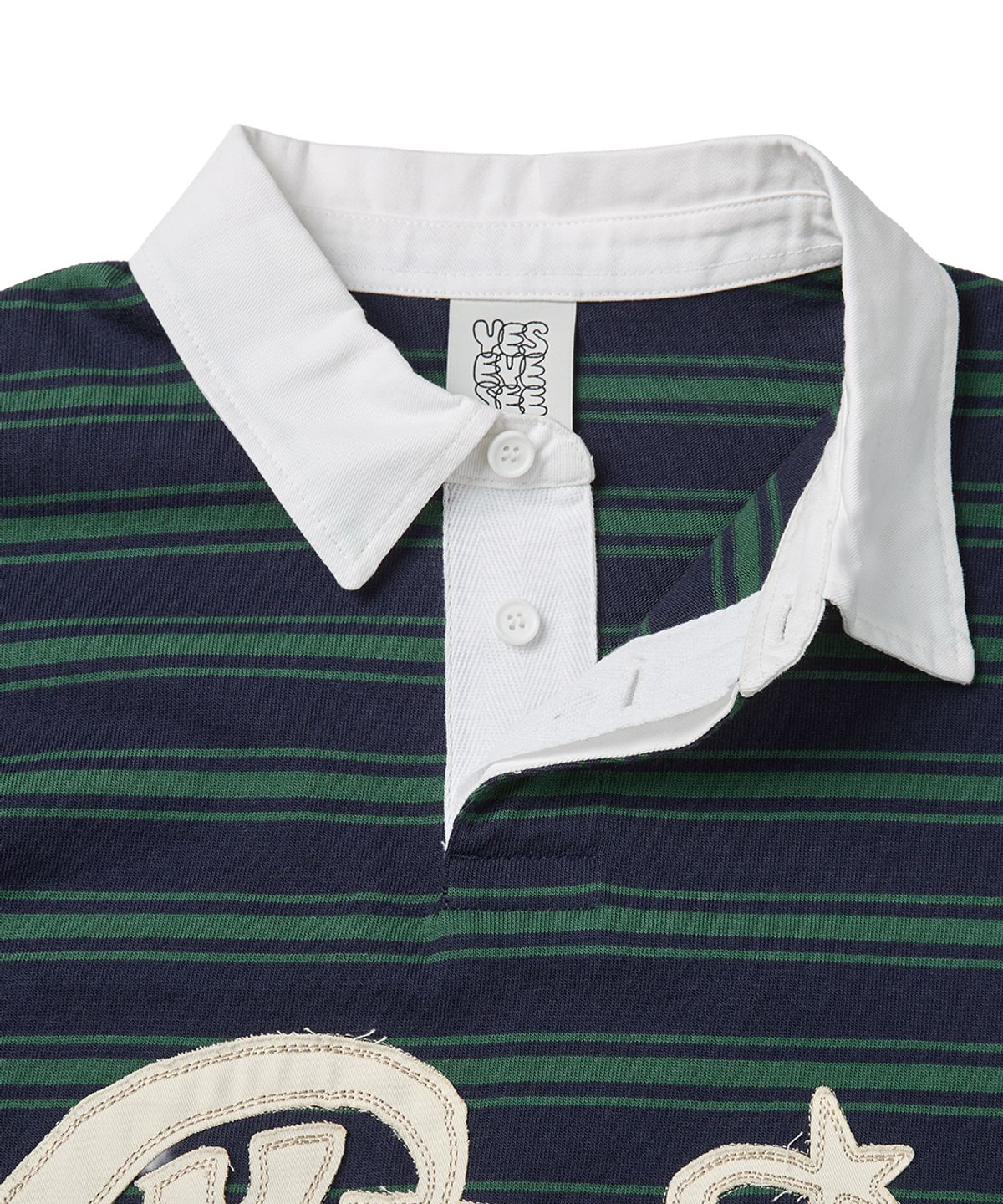 예스아이씨(YESEYESEE) Stripe Star Rugby Shirt Green
