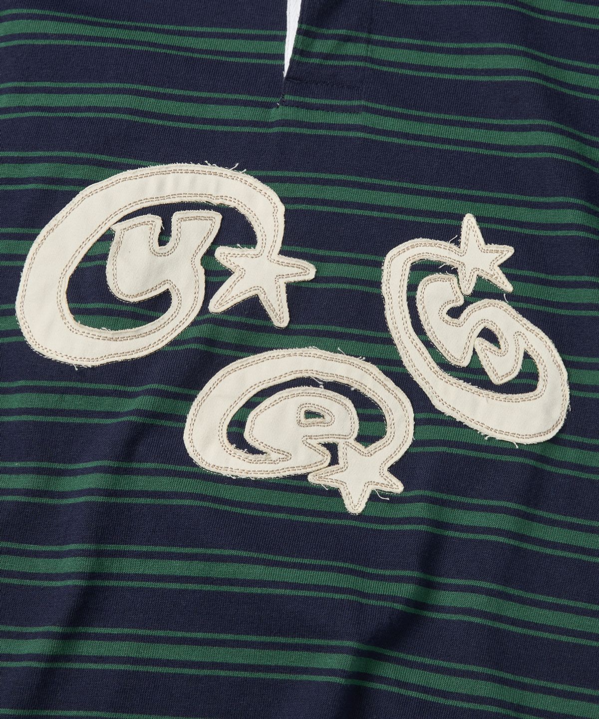 예스아이씨(YESEYESEE) Stripe Star Rugby Shirt Green