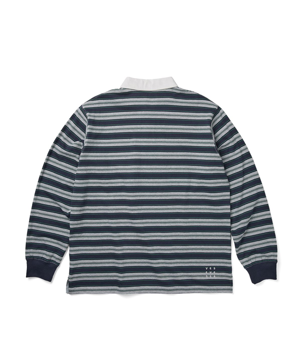 예스아이씨(YESEYESEE) Stripe Star Rugby Shirt Grey