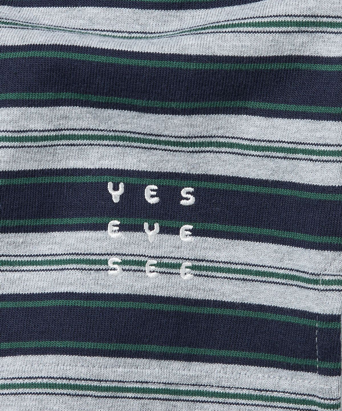 예스아이씨(YESEYESEE) Stripe Star Rugby Shirt Grey