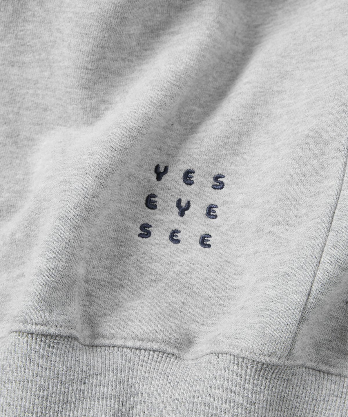 예스아이씨(YESEYESEE) Y.E.S Checkered Logo Sweatshirt Grey