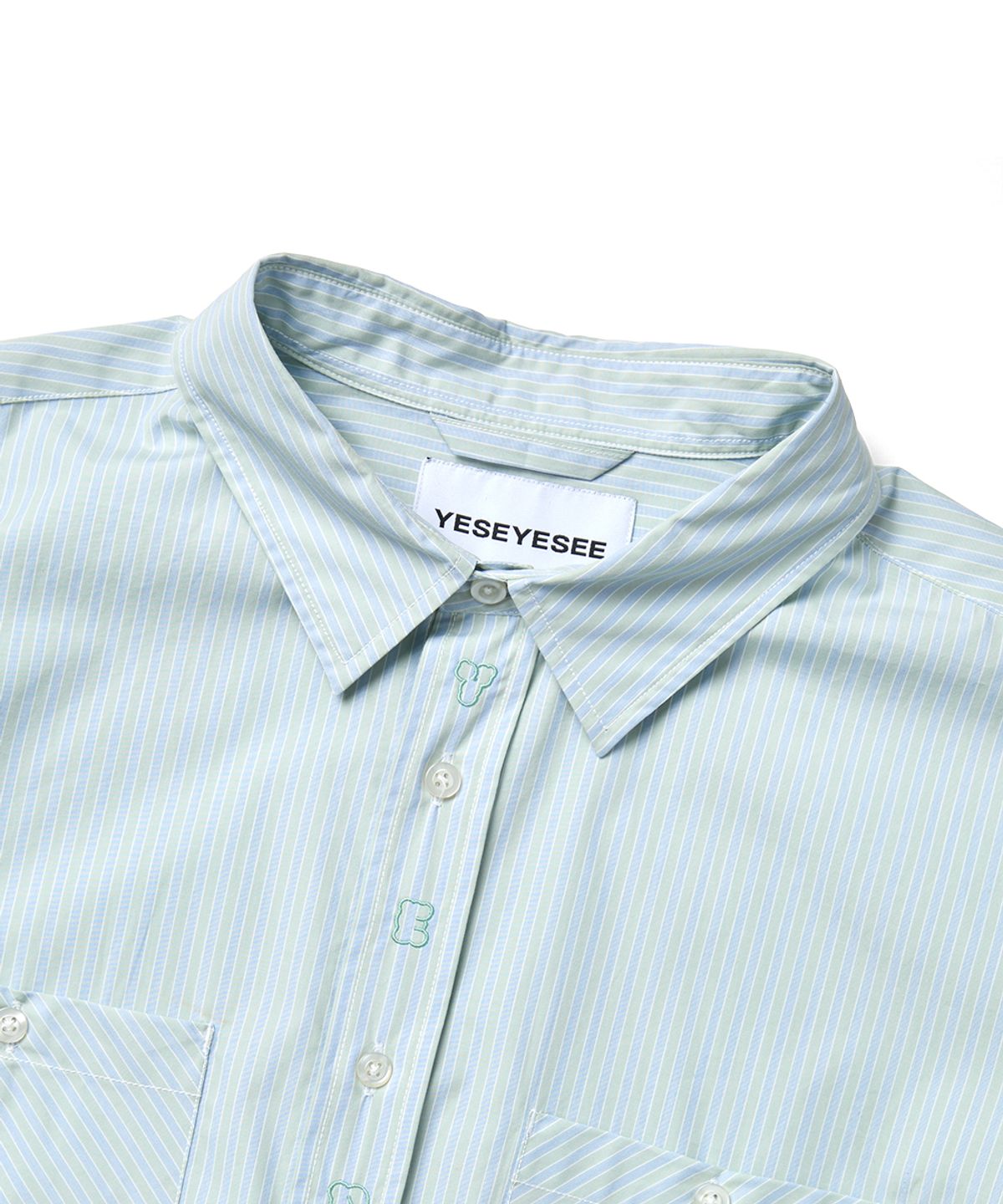 예스아이씨(YESEYESEE) Plop Stripe Shirt Mint