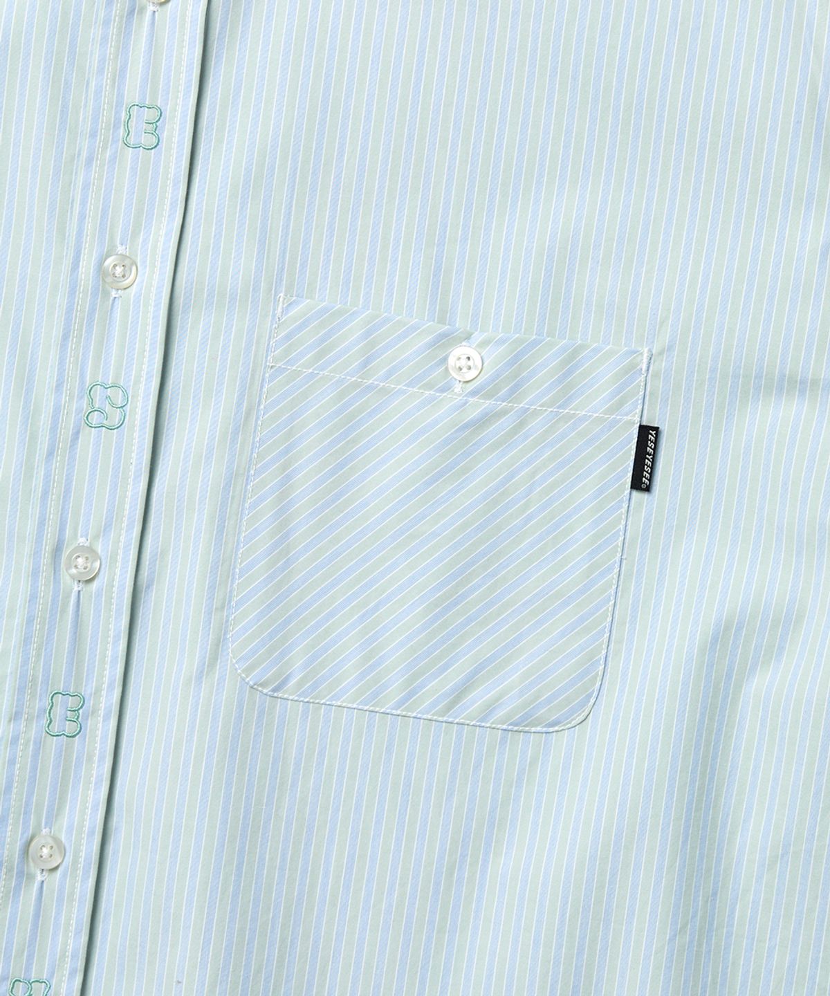 예스아이씨(YESEYESEE) Plop Stripe Shirt Mint