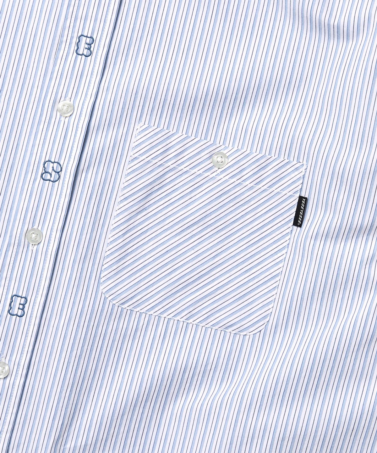 예스아이씨(YESEYESEE) Plop Stripe Shirt White