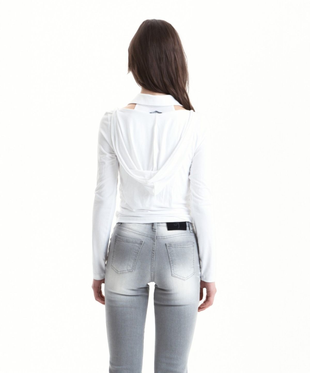 시너진(SYNERJYN) DRAPE LAYERED SET WHITE