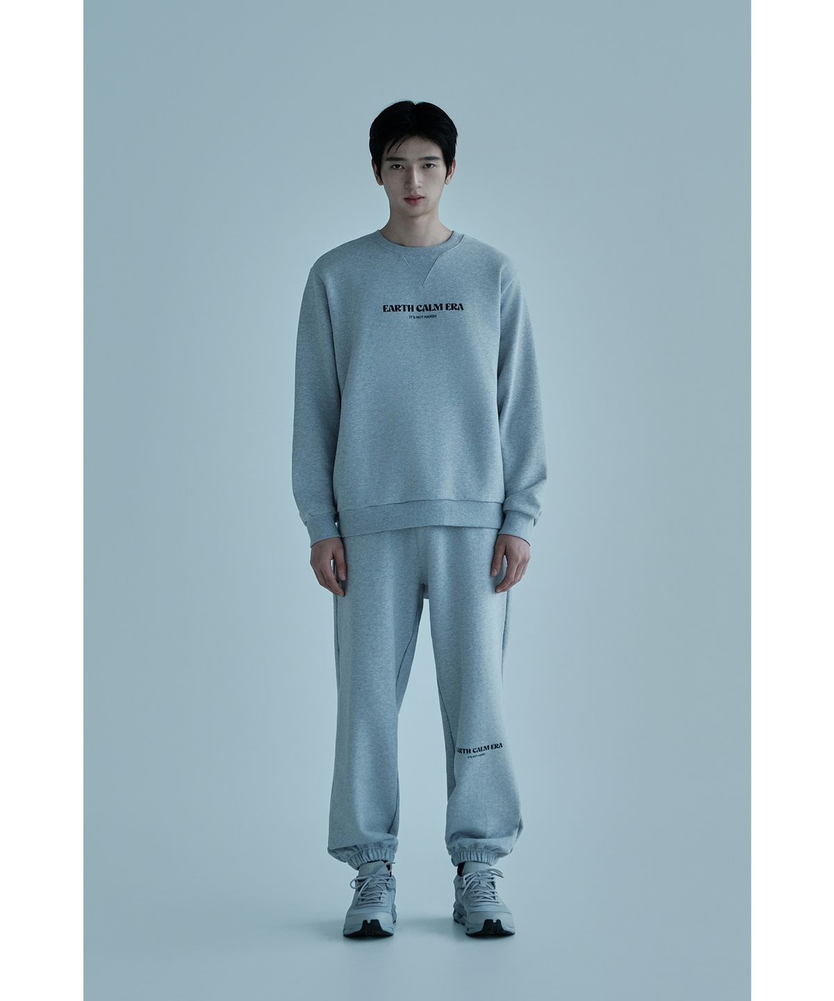 얼스캄에라(EARTH CALM ERA) 내추럴 데일리 스웨트셔츠_멜란지 그레이