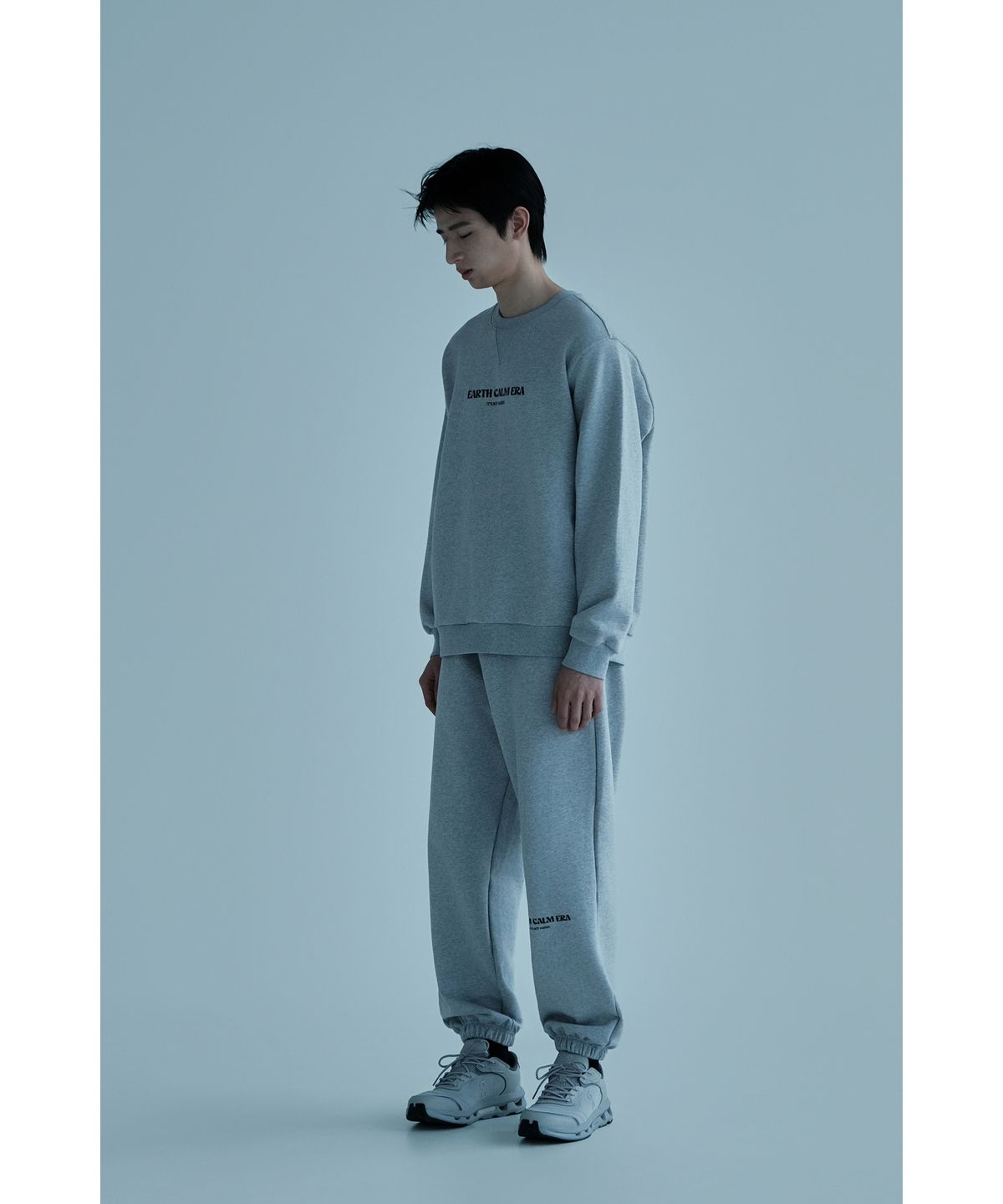 얼스캄에라(EARTH CALM ERA) 내추럴 데일리 스웨트셔츠_멜란지 그레이
